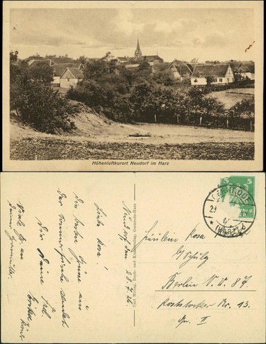 Ansichtskarte neudorf - ansichtskarte, (harz)