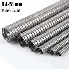 Meterware Ø 4-51 mm Edelstahl Wellrohr Flexibles Wellschlauch Kabel Schutz Rohr