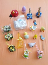 Osterschmuck  Baumbehang Ostern 18 Teile aus Keramik u.a. Eier, Hasen + Diverses