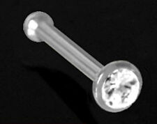 750 ECHT WEIßGOLD *** Zirkonia Piercing Nasenstecker 3 mm