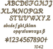 Grabschrift Bronze Aluminium wetterfest Buchstaben Grab Urnengrab Handarbeit TOP