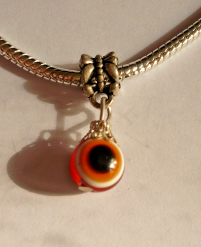 Glas kugel auge orange braun - kugel,