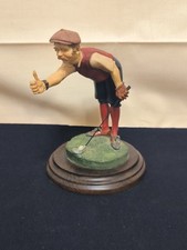 Vintage Golfer Kunstharz Figur " Lining Up The Putt " Country Artists Stratford 