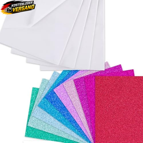 Bastelpapier set mit - set, glitzer-