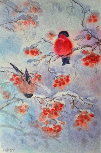 Gimpel original aquarell - gimpel,