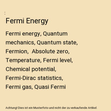 Fermi Energy: Fermi energy, Quantum mechanics, Quantum state, Fermion,  Absolute