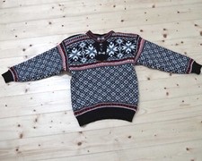 Island Norweger Strick Pullover Jugend Kinder 164 reine Schurwolle N498