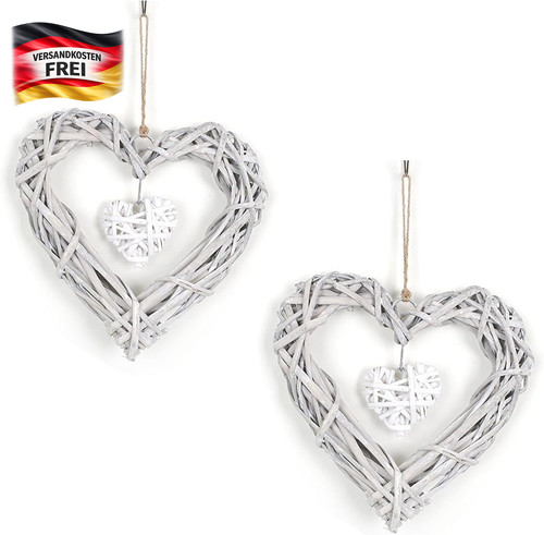 Herz deko türdeko weidenkranz - türdeko,