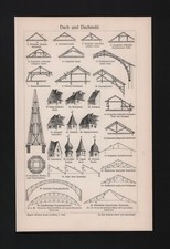 Lithografie 1908, Dach und
