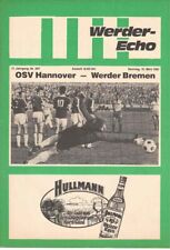 Fussball-Programmheft   80/81    2. Liga    Werder Bremen - OSV Hannover
