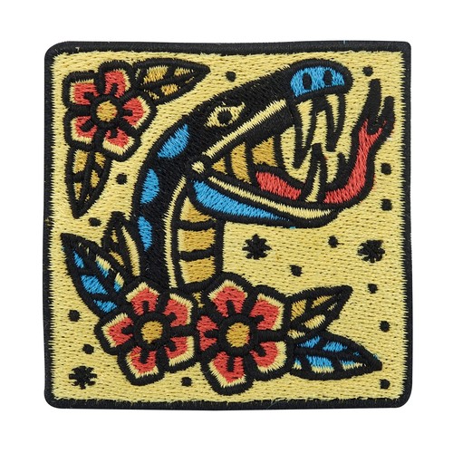 Schlange mit blumen - patch, |