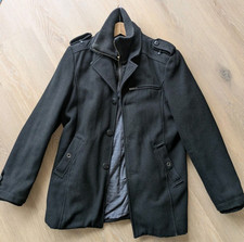 Jack & Jones Herren Wintermantel Kurzmantel Jacke Mantel Schwarz Größe L