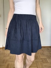 Moves KIA - Faltenrock - navy gr. 34 | Zalndo Minirock mit taschen