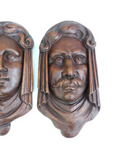 2 X RELIEF HOLZ WANDBILD FRAU