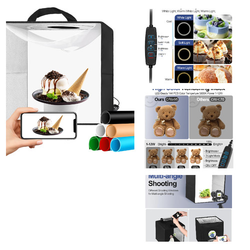 Fotobox 40x40cm led - fotobox,