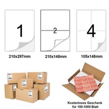 1000 Blatt DIN A4 Etiketten