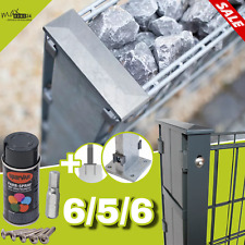 Gabionen Zaun 656 zum aufdübeln Gabione Steingabione Doppelstabmattenzaun NEU