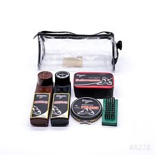 Retro Giant Schuhpflege-Set: 2x Pflegeglanz, Schuhglanz Schwamm, Schuhcreme 