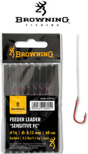 Browning Feeder Sensitive Vorfachhaken rot Mustad-Haken 8Stück