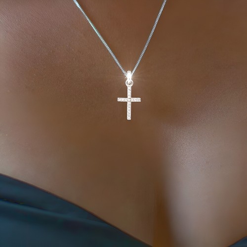 Brillant anhänger kreuz 585 - brillant-anhänger,