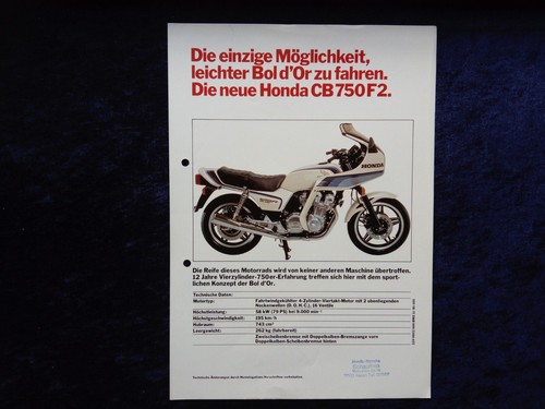 Honda 750 prospekt - cb, f2