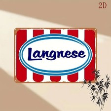 Blechschild Langnese Eis Werbeschild Vintage Metallschild TEL3462