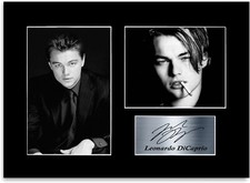 Leonardo DiCaprio gedruckt signiert Autogramm Foto Aufsteller Halterung Geschenk Poster A4