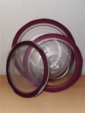 3 Abdeckungen/Deckel mit flexiblen Silikonrändern für Teller/Schale/Schüssel