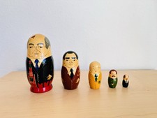 Vintage Matroschka Set russische Präsidenten - 5-teilig russische Puppen