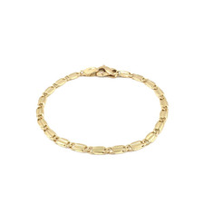 14kt Gelbgold Stegpanzer Goldkette 18cm massiv Schmuck 585 Gold Armband 4.0mm