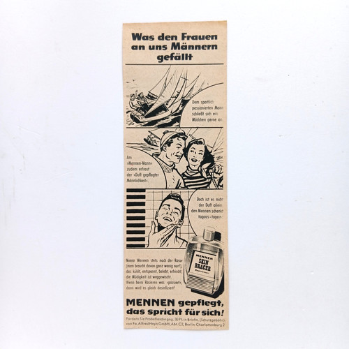 1957 mennen werbeanzeige - mennen,