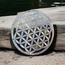 Wandschmuck Blume des Lebens aus Metall 