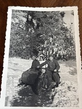 Foto Wehrmacht Krad Motorrad mit Beiwagen Russland