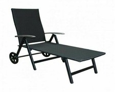 B-Ware Aluminium Rattanliege