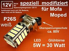 LED P26S für 12V Mofa Moped modifiziert, mit Spannungsregler Gleichrichter