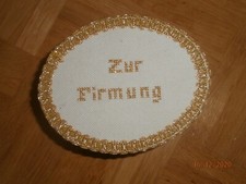 Firmung, Holz, Dose, Geschenk, Stickerei, Kirche, Alt , Zur Firmung , Heilige