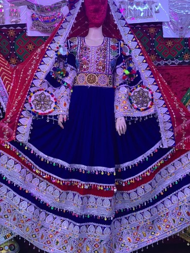 Damen lengha set blau - lengha-set, blau/rot