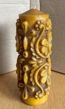 Vintage Reliefkerze, Stumpen-