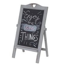 Werbetafel, Aufsteller Kreidetafel, 66x39x33cm Shabby-Look Vintage