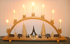 Erzgebirge Schwibbogen Lichterbogen Seiffen Kirche mit Kurrende