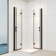 IMPTS Duschkabine 90x90 Eckeinstieg 180° Falttür Duschabtrennung Dusche Komplett