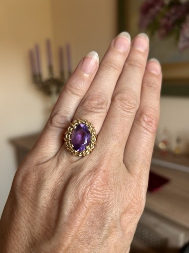 Amethyst ring 585er - amethyst, /