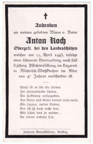 Sterbebild death card ww2 - death,