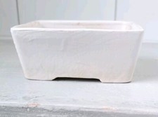 Bonsaischale Pflanzschale Keramik matt glasiert - VINTAGE 8 x 10 x 4,5 cm