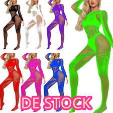 DE!Damen Fischnetz Bodysuits Sexy Körper Strumpf Dessous Babydoll Nachtwäsche