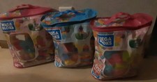 3 mal Mega Bloks Bausteine First builders 177 Stück mit Aufbewahrungsbeutel