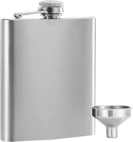 Flachmann edelstahl 237ml - edelstahl,