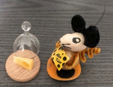 Käseteller und Maus für Setzkasten, Deko, Shabby, Rarität, alt, Sammler,