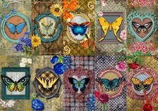 10 Vintage Schmetterlinge
