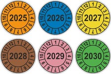 Jahresplaketten, UVV, Prüfplaketten, Wartung,Wartungsplaketten BGV D27 2024 2029